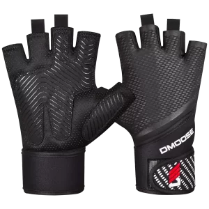 Grip heavy weights with confidence using Dmoose weight lifting gloves, designed to cushion wrists and support your hands during intense sessions.