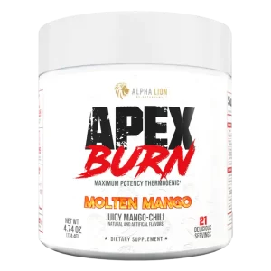 Experience the pinnacle of thermogenic fat loss with Alpha Lion's Apex Burn Powder for amplified energy and focus.