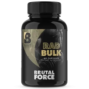 Brutal Force RADBULK provides a strong boost to your metabolism, helping keep fat levels low while promoting the development of solid, lean muscle.