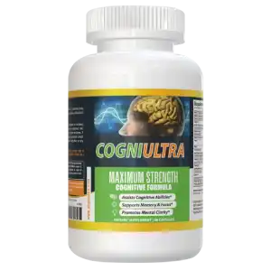 A bottle of Cogniultra Supplement for nootropic and brain health