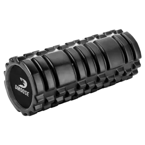A foam roller for massage and myofascial release of the back muscles and for use in yoga and stretching exercises.