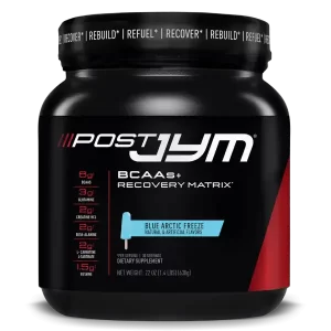 Post JYM BCAAs+ Recovery Matrix complements Pre JYM for optimized workout recovery and performance enhancement.