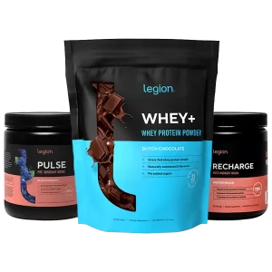 The Muscle Growth Stack is a bundle of pre-workout, protein, and post-workout supplements that you can customize to meet your specific needs and goals.