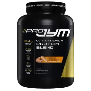 Pro JYM's ultra premium protein blend of proteins ensures optimal absorption rates, offering sustained energy and muscle support.