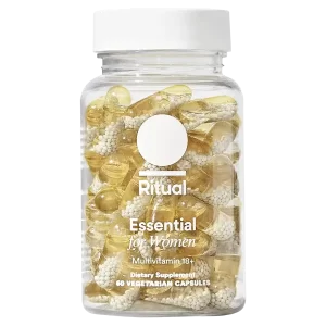 Ritual Essential high-level multivitamin for adult women 18+ is rich in nutrients to help resolve any existing deficiencies and support general health and immunity.