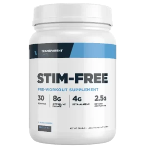 Try Transparent Labs Stim-Free Pre-Workout to boost your energy level naturally.