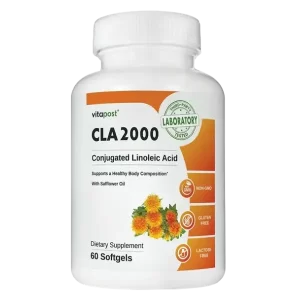 VitaPost CLA2000 (Conjugated Linoleic Acid) is a type of fat derived from sources like dairy, beef, and other foods rich in polyunsaturated fats.